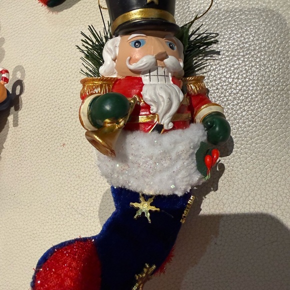 Festive Holiday Stocking Ornaments Set - Picture 4 of 7